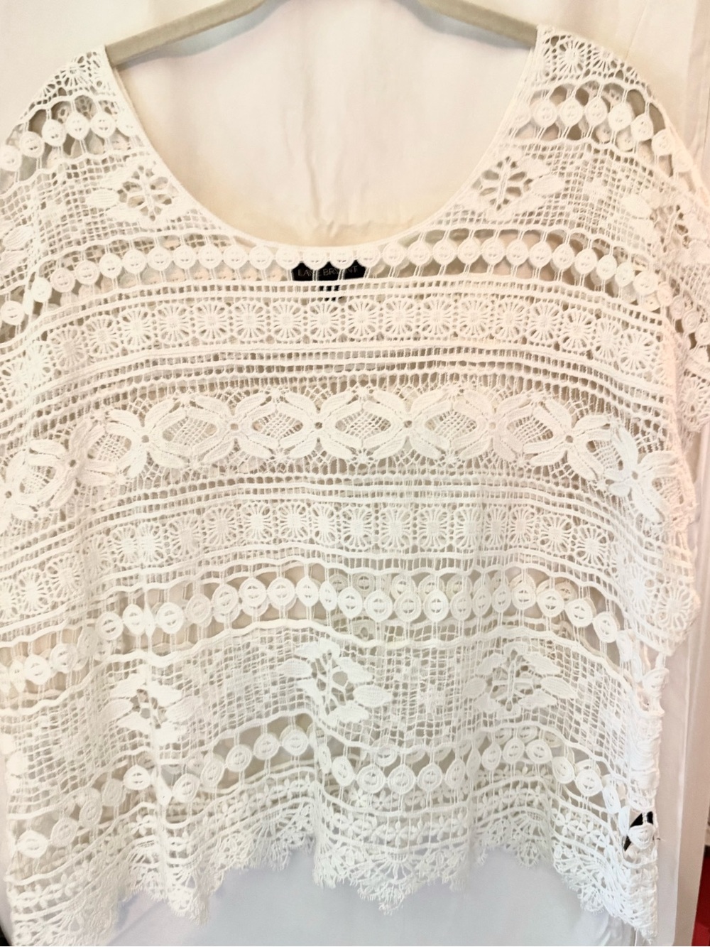 Lane Bryant White Lace Crochet Women’s Top